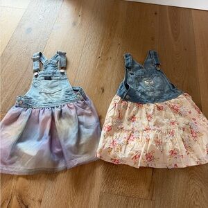 Denim Overall Dresses with Skirts
